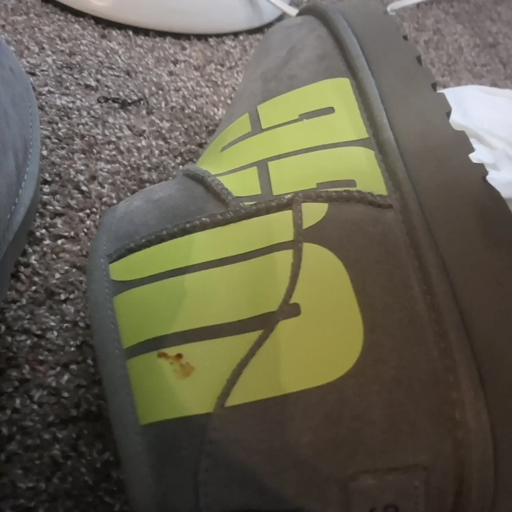 UGG Gray and Yellow Shearling Boots